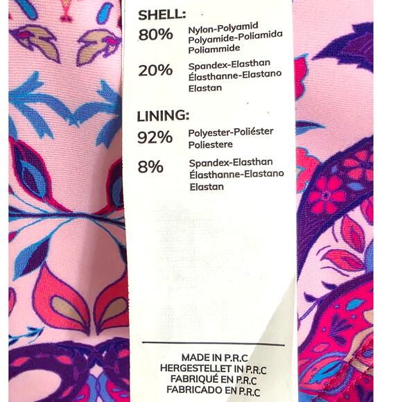 Cupshe Floral Paisley Mid Rise Bikini Bottom Purple Pink Multi Size Medium - Picture 6 of 7